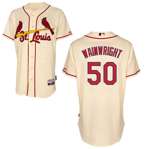 Adam Wainwright #50 MLB Jersey-St Louis Cardinals Men's Authentic Alternate Cool Base Baseball Jersey
